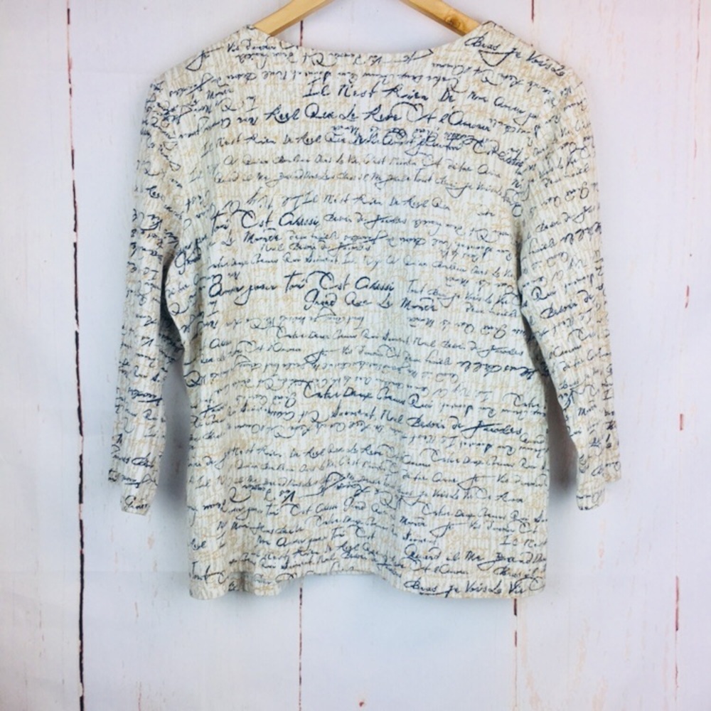 Ruby Rd. Blouse Embellished Neck Line Size Large - Picture 5 of 5